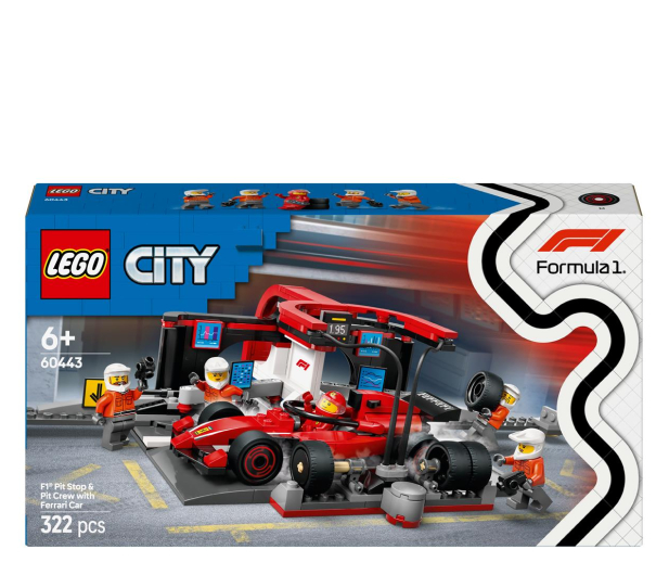 LEGO City 60443 F1® Pit stop i mechanicy z bolidem Ferrari - 1298083 - zdjęcie